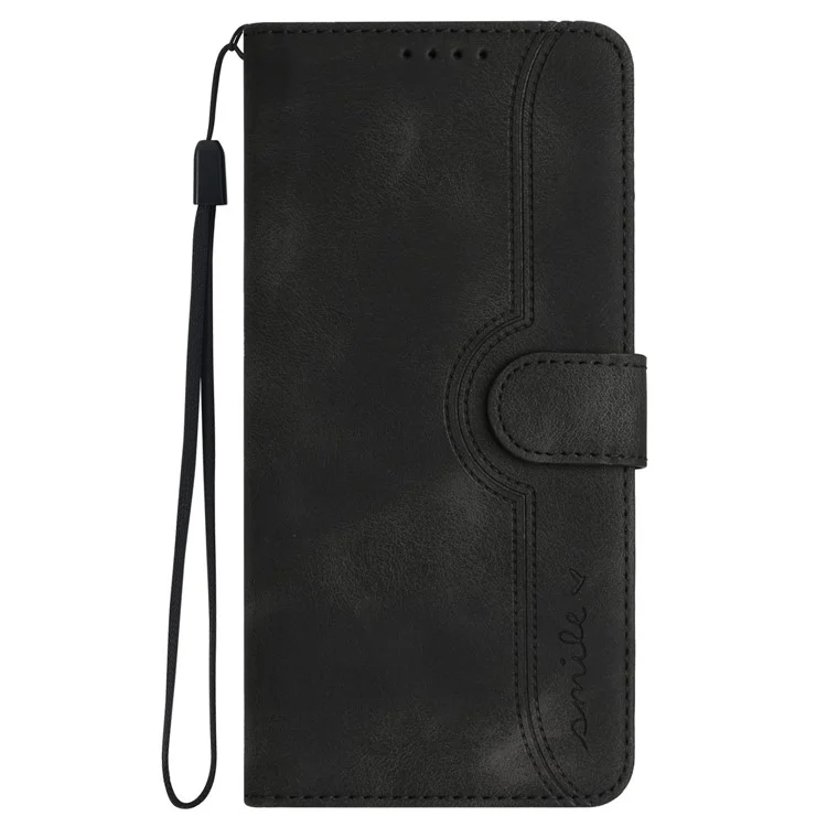 YX0030 For Motorola Edge (2024) 5G Case Card Slots Wallet Leather Phone Cover - Schwarz