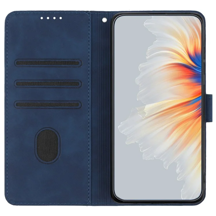 YX0030 Für Motorola Edge 50 Pro 5G Hülle Pu-Leder Brieftasche Handyhülle Faltbar Ständer - Saphir