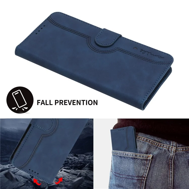 YX0030 Für Motorola Edge 50 Pro 5G Hülle Pu-Leder Brieftasche Handyhülle Faltbar Ständer - Saphir