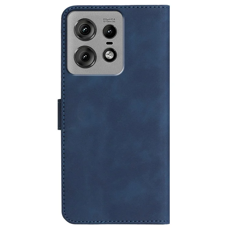 YX0030 Für Motorola Edge 50 Pro 5G Hülle Pu-Leder Brieftasche Handyhülle Faltbar Ständer - Saphir