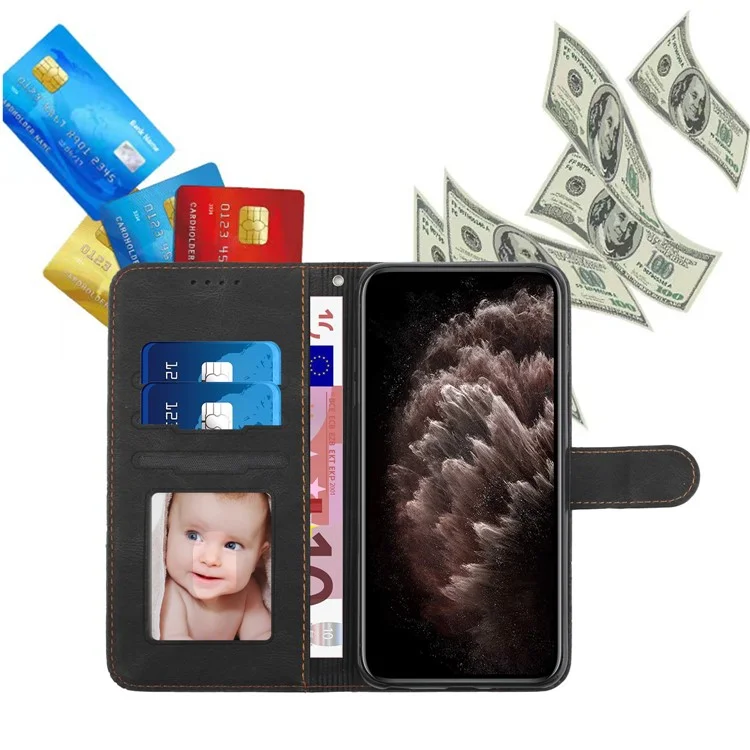 YX0010 Series for Honor 200 Lite Case Leather Phone Cover Rhombus Lines Pattern - Black