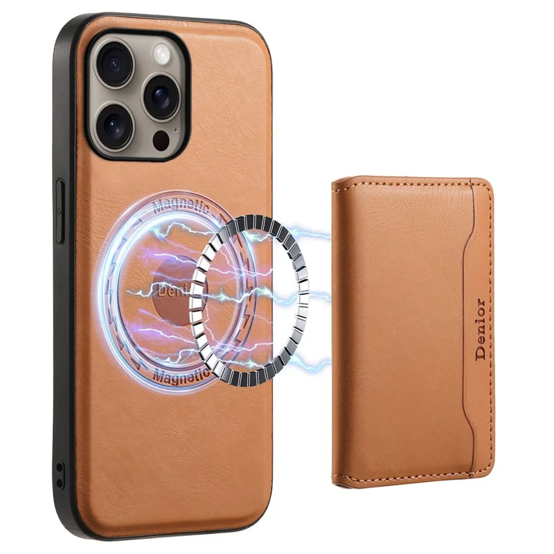 DENIOR D12 For iPhone 16 Pro Max Case Compatible with Magsafe Hybrid TPU+PC Phone Shell - Khaki