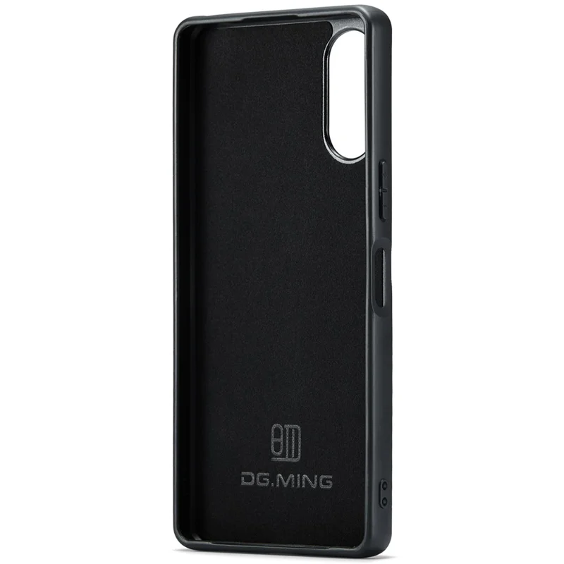 DG.MING Pour Étui Sony Xperia 10 VI Cuir PU+PC+TPU Hybrid Housse de Téléphone - Rouge