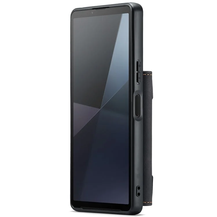 Funda DG.MING M2 Series para Sony Xperia 10 VI Billetera desmontable PU+PC+TPU Cubierta del teléfono - Negro