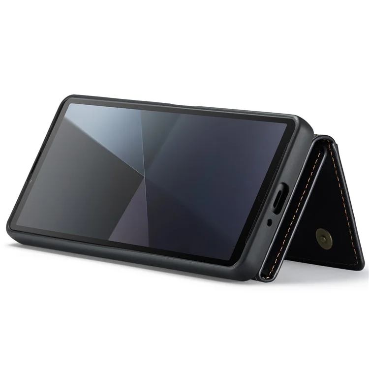 Funda DG.MING M2 Series para Sony Xperia 10 VI Billetera desmontable PU+PC+TPU Cubierta del teléfono - Negro