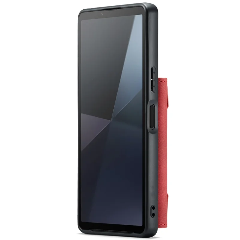 DG.MING M2 Serie für Sony Xperia 10 VI Hülle Abnehmbare Geldbörse PU+PC+TPU Handyhülle - Rot
