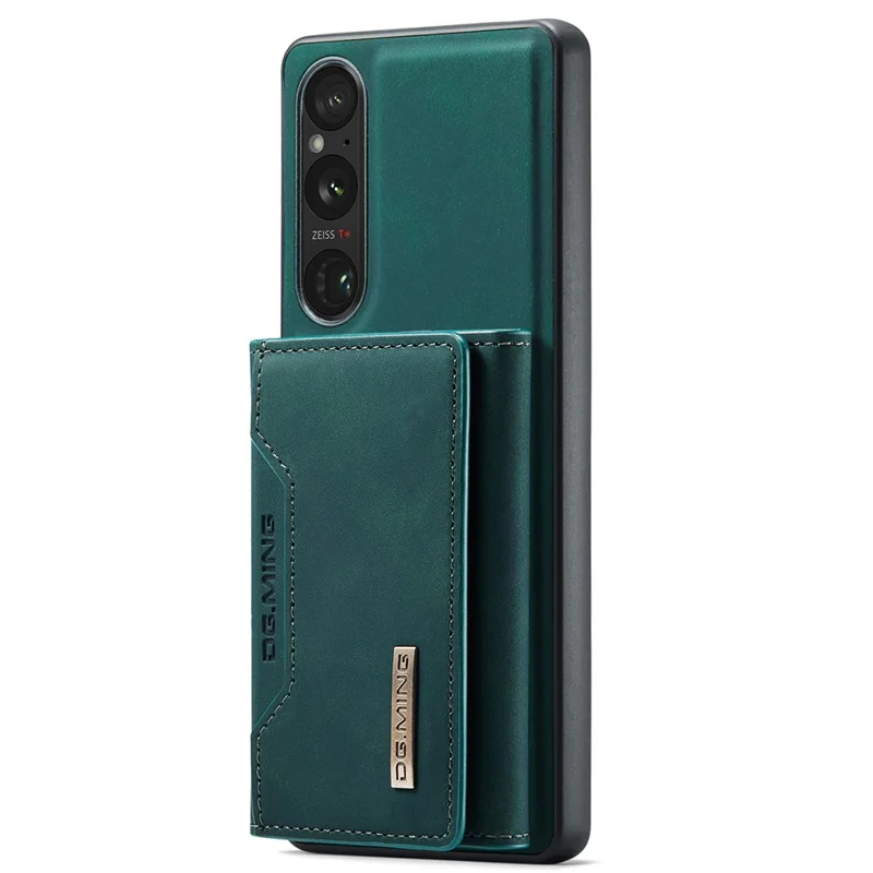 DG.MING M2 Serie para Sony Xperia 1 VI Funda de teléfono de PU+PC+TPU con billetera desmontable - Verde