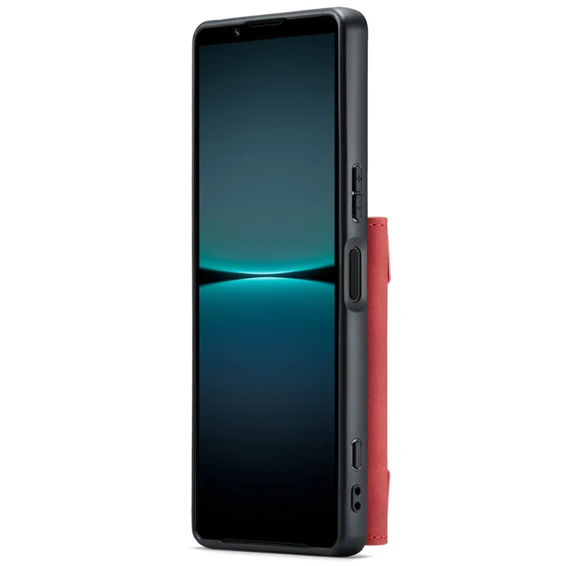 DG.MING M2 Series for Sony Xperia 1 VI Case PU+PC+TPU Phone Cover Detachable Wallet - Red