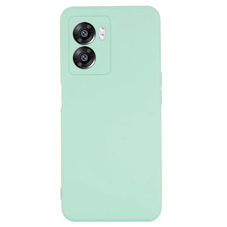 Pour OnePlus Nord N300 5G Étui Silicone Liquide Fine Housse de Téléphone avec Dragonne - Vert