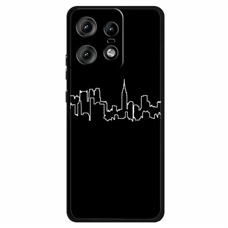 For Motorola Edge 50 Pro 5G Case Aesthetic Line Art TPU Phone Cover - City