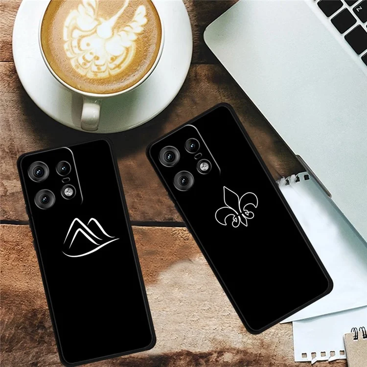 For Motorola Edge 50 Pro 5G Case Aesthetic Line Art TPU Phone Cover - City