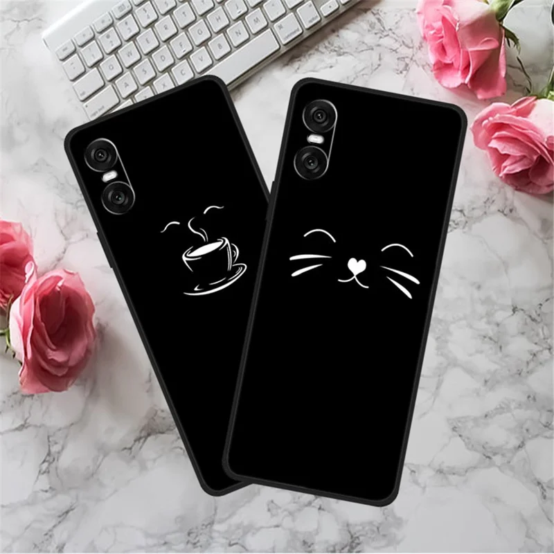 For Sony Xperia 10 VI Case Soft TPU Abstract Art Phone Cover - Sailboat