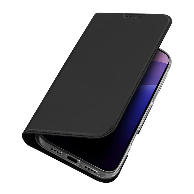 DUX DUCIS Skin Pro Series For iPhone 16 Pro Max Case Card Holder Folio Flip Phone Leather Cover - Black