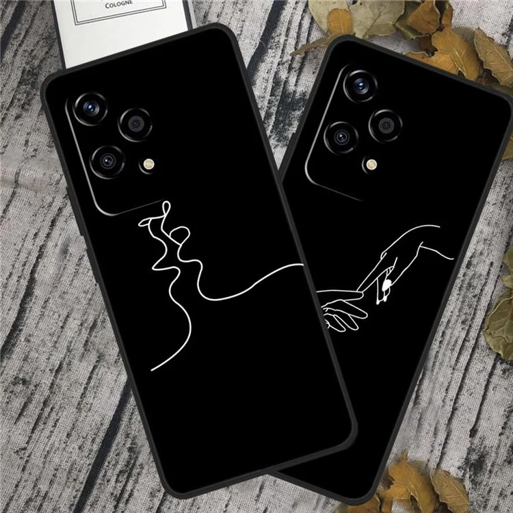 Capa de telefone fina de TPU com padrão anti-queda impresso - Chifre de Cervo