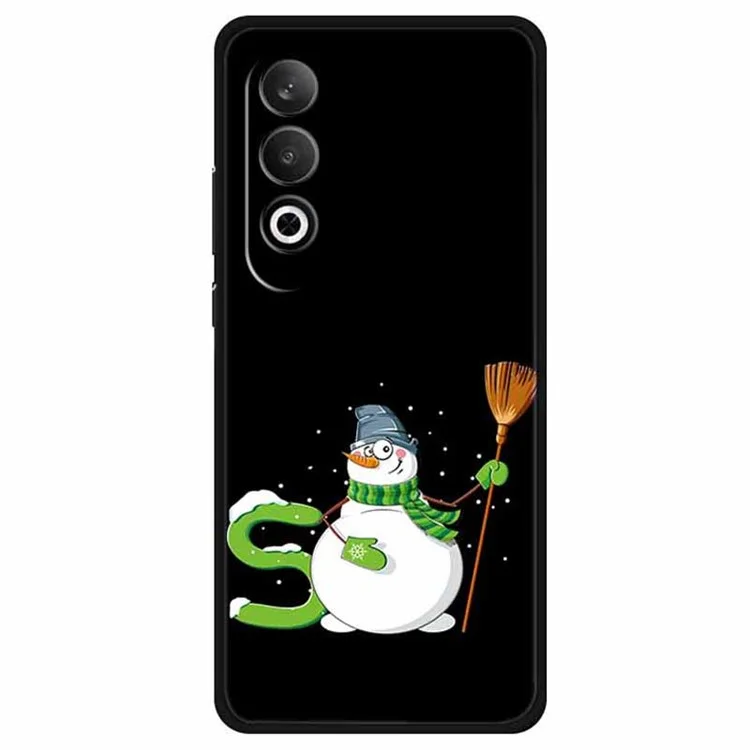 Pour OnePlus Nord CE4 5G / Oppo K12, étui TPU avec motif imprimé, protection anti-chute - Bonhomme de neige