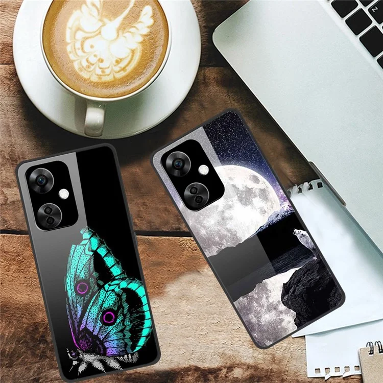 Pour OnePlus Nord CE3 5G Étui à motif en TPU et verre trempé antichoc - Ciel étoilé Fille
