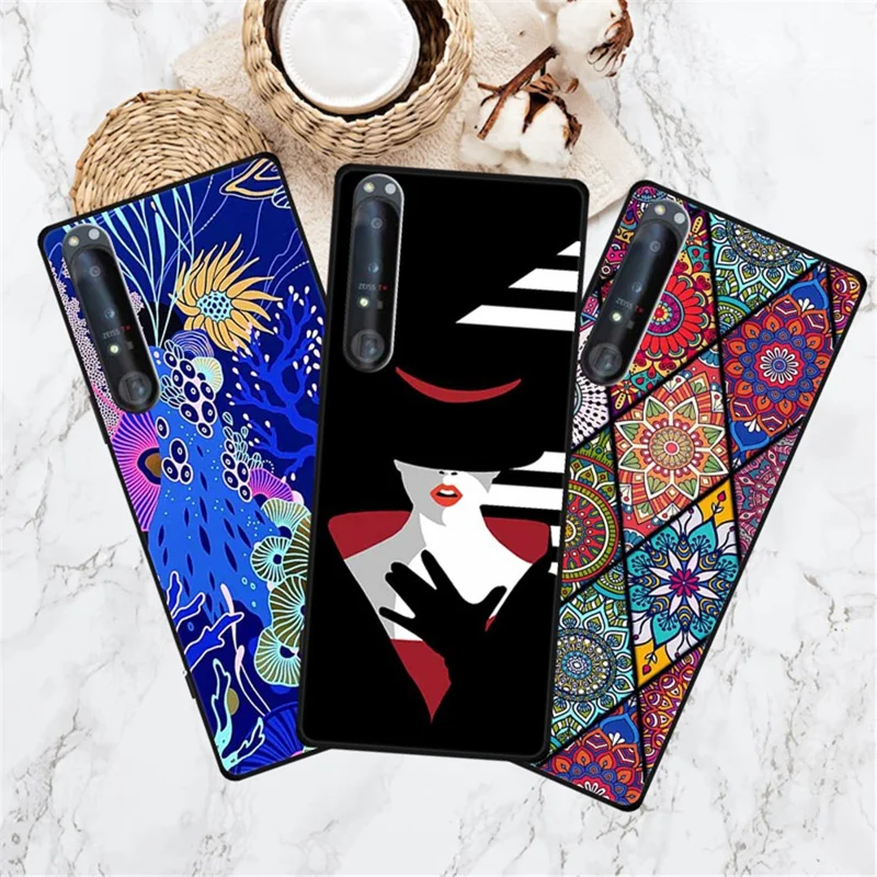 For Sony Xperia 1 IV 5G Case Pattern Printing Soft TPU Cell Phone Cover - Mermaid Clam