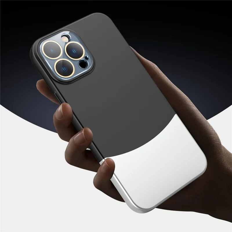For iPhone 13 Pro Wholesale Phone Case Detachable 2-In-1 PC Phone Cover with Glass Lens Film - Black