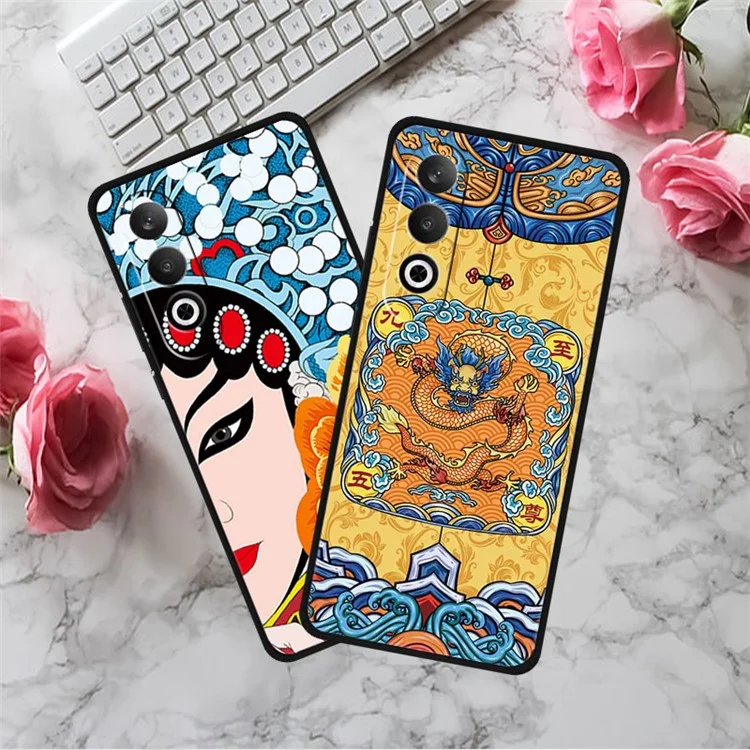 Para o Caso OnePlus Nord CE4 5G / Oppo K12 Padrão Único Capa Fina de TPU - Fênix Perseguindo o Sol