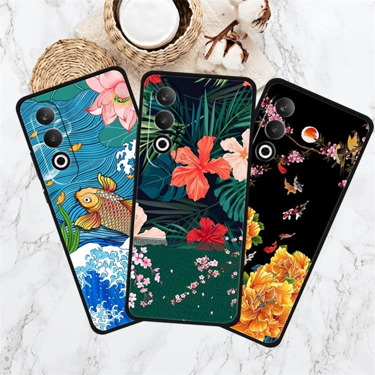 Para o Caso OnePlus Nord CE4 5G / Oppo K12 Padrão Único Capa Fina de TPU - Fênix Perseguindo o Sol