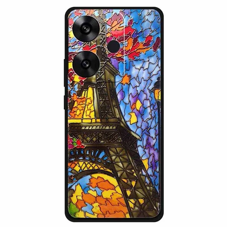 For Xiaomi Redmi Turbo 3 5G / Poco F6 5G Case Stylish Pattern Soft TPU Phone Cover - Iron Tower