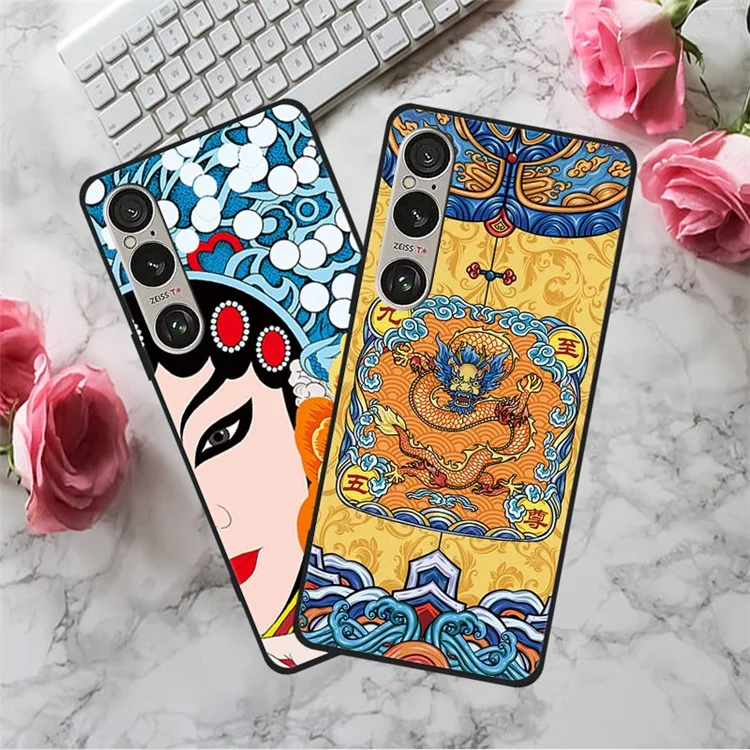 For Sony Xperia 1 VI Case Pattern Printing Anti-Scratch TPU Phone Cover - Phoenix Flower