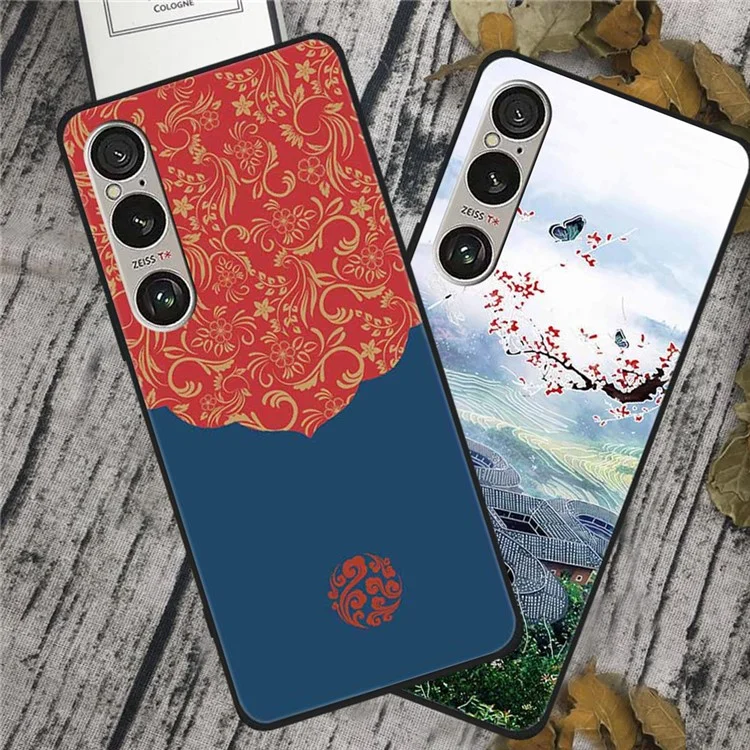 For Sony Xperia 1 VI Case Pattern Printing Anti-Scratch TPU Phone Cover - Phoenix Flower