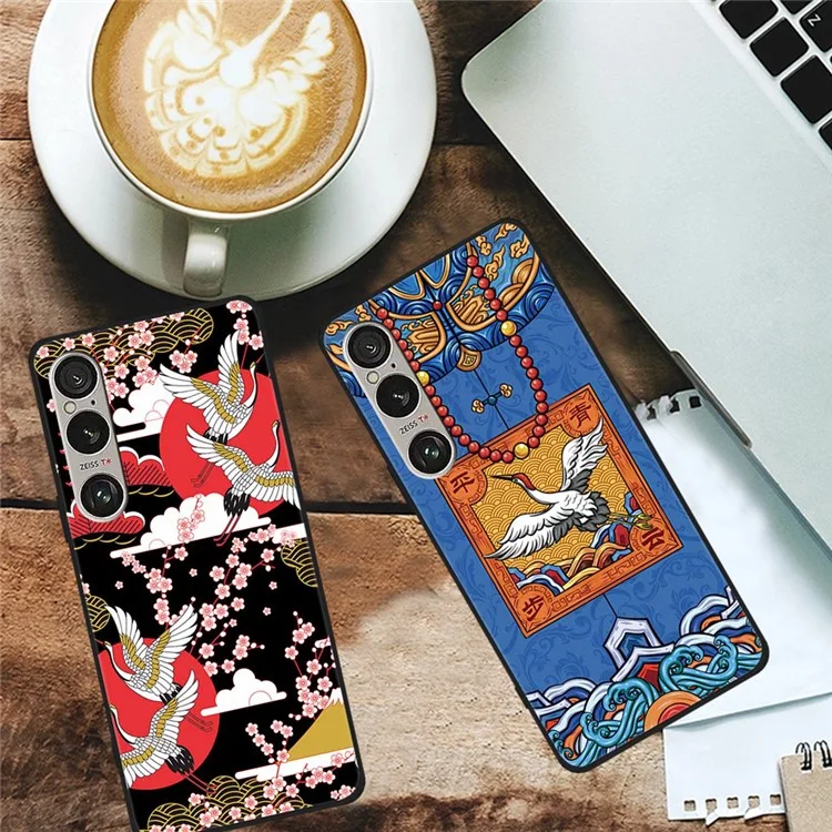 For Sony Xperia 1 VI Case Pattern Printing Anti-Scratch TPU Phone Cover - Phoenix Flower