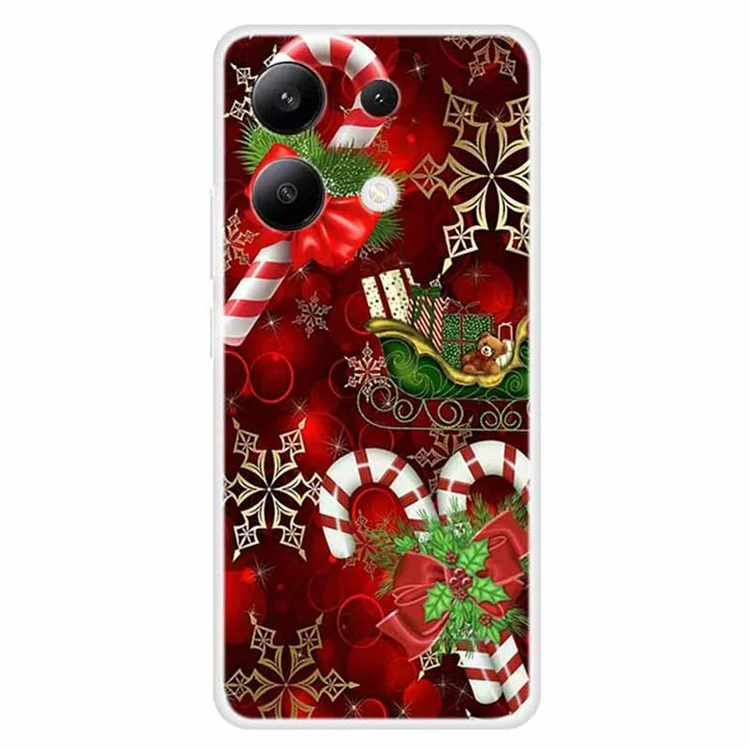 Для Xiaomi Redmi Note 13 4G чехол, мягкая TPU обложка телефона, рождественский узор - конфета