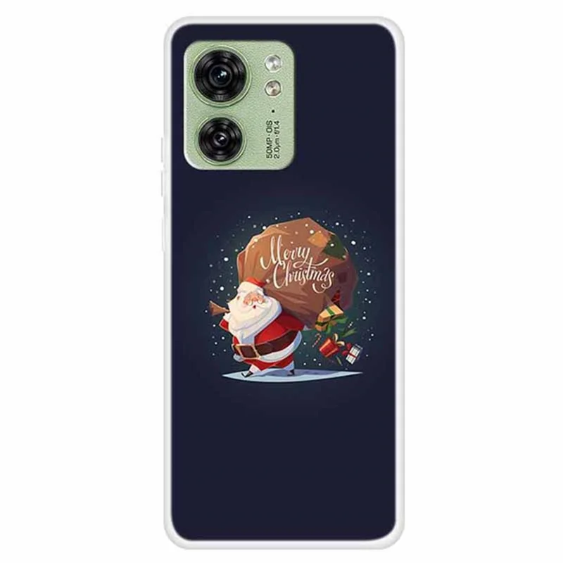 For Motorola Edge 40 5G Case TPU Xmas Theme Protective Phone Cover - Gift