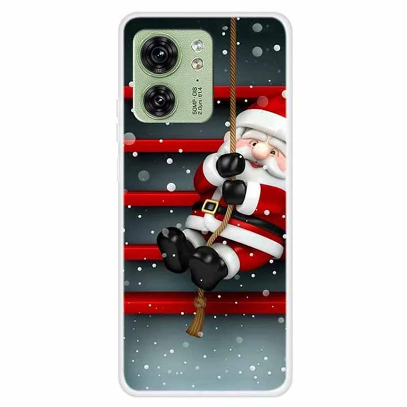 For Motorola Edge 40 5G Case TPU Xmas Theme Protective Phone Cover - Swing