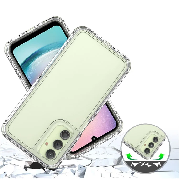 For Samsung Galaxy A24 4G (162.1 x 77.6 x 8.3mm) Clear Case Acrylic+TPU Hybrid Phone Cover