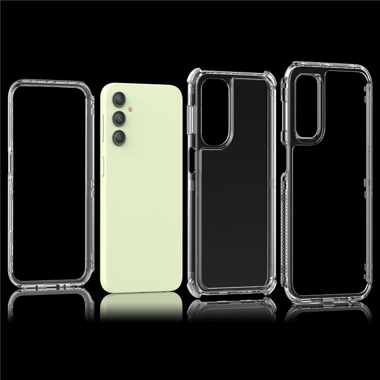 For Samsung Galaxy A24 4G (162.1 x 77.6 x 8.3mm) Clear Case Acrylic+TPU Hybrid Phone Cover