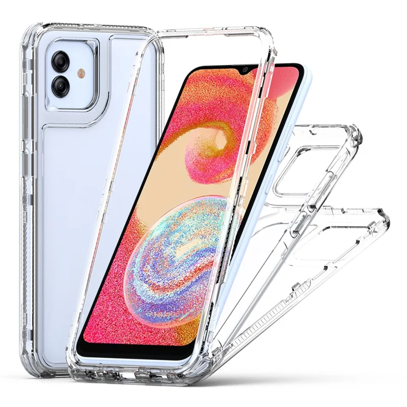 Pour Samsung Galaxy A04e 4G / F04 4G / M04 4G Étui Acrylique+TPU Housse de téléphone transparente