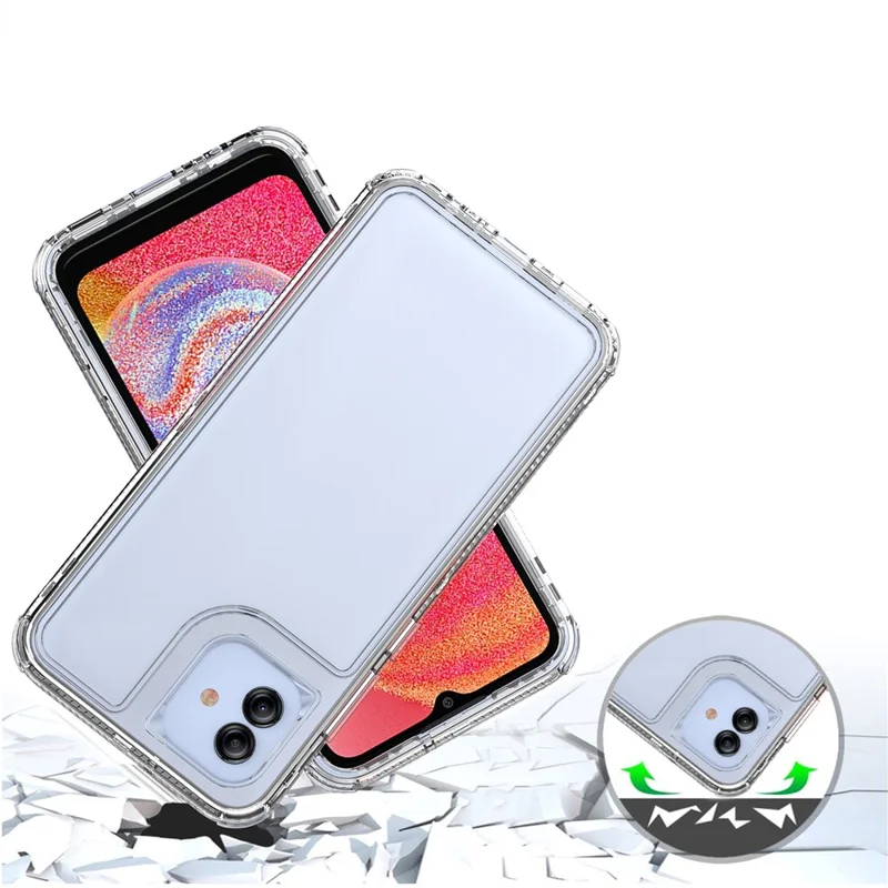 Pour Samsung Galaxy A04e 4G / F04 4G / M04 4G Étui Acrylique+TPU Housse de téléphone transparente