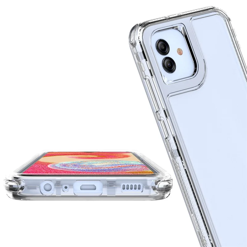 Pour Samsung Galaxy A04e 4G / F04 4G / M04 4G Étui Acrylique+TPU Housse de téléphone transparente