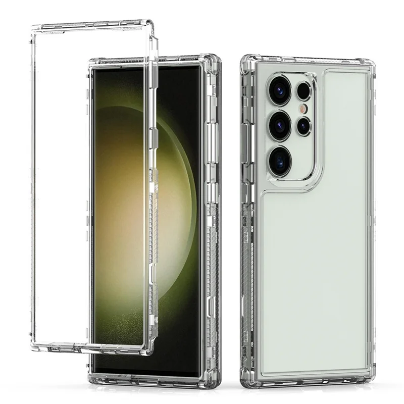 Für Samsung Galaxy S24 Ultra Case Acrylic+TPU Phone Cover 3-in-1 Clear