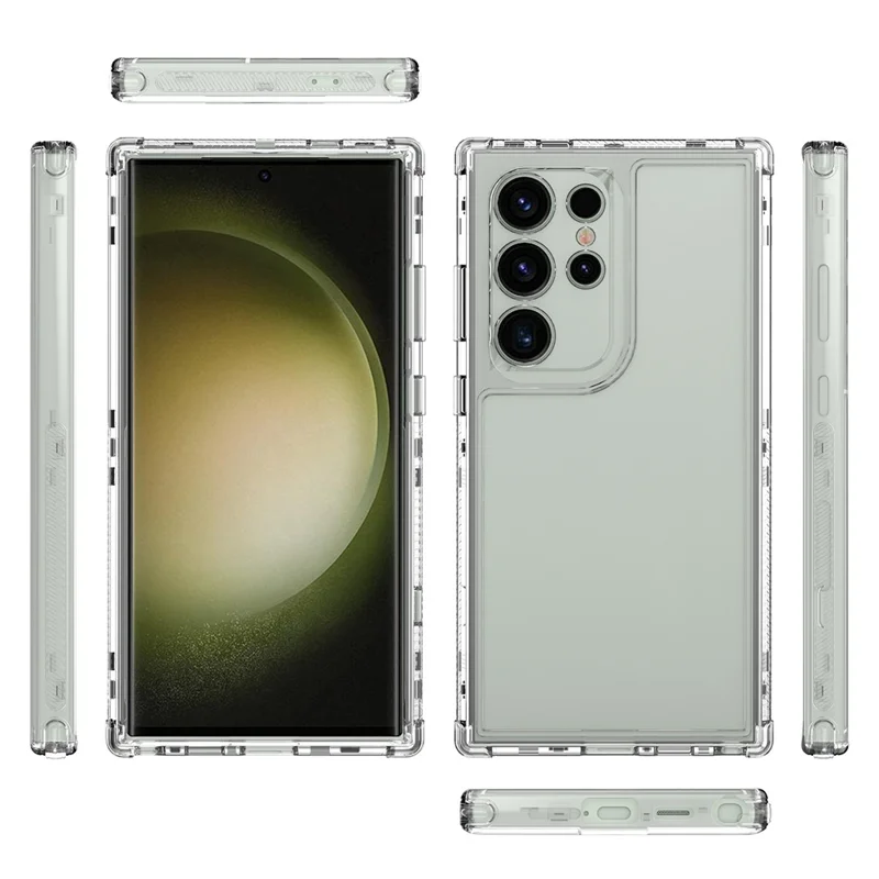 Für Samsung Galaxy S24 Ultra Case Acrylic+TPU Phone Cover 3-in-1 Clear