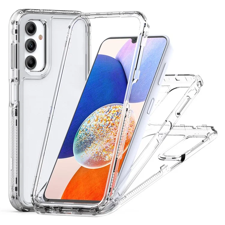 For Samsung Galaxy A14 5G / 4G Clear Phone Case Acrylic+TPU 3-in-1 Design