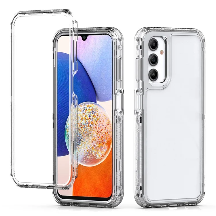 For Samsung Galaxy A14 5G / 4G Clear Phone Case Acrylic+TPU 3-in-1 Design