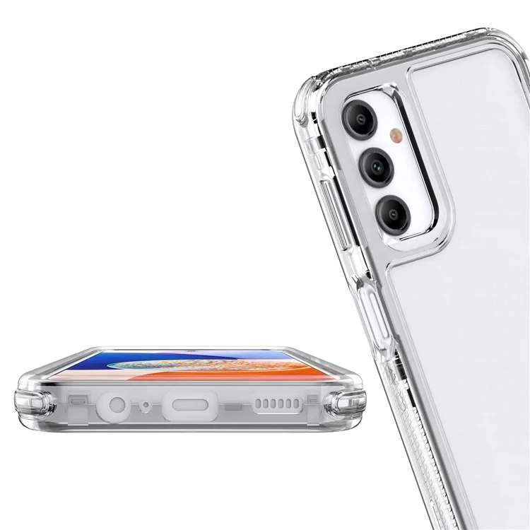 For Samsung Galaxy A14 5G / 4G Clear Phone Case Acrylic+TPU 3-in-1 Design