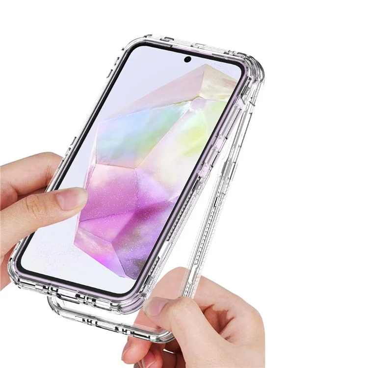 Para Samsung Galaxy A35 5G Case Acrylic+TPU Crystal Clear Phone Cover