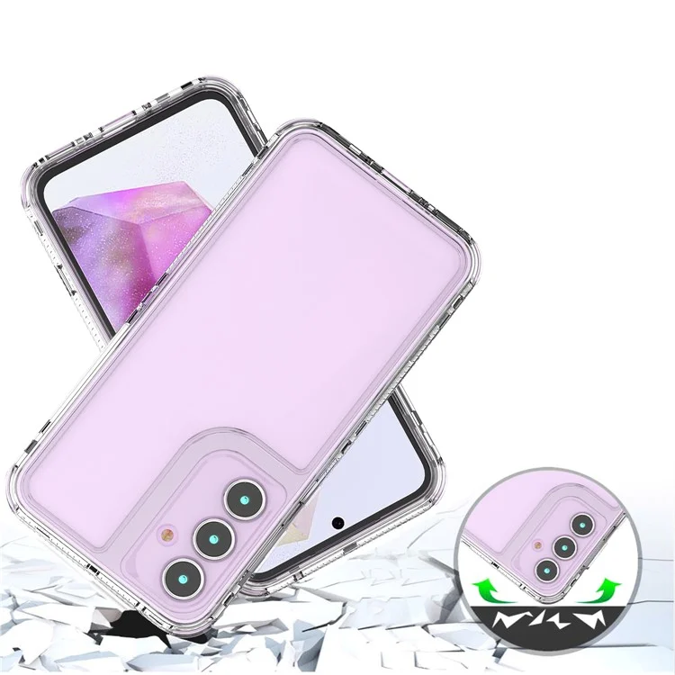 Para Samsung Galaxy A35 5G Case Acrylic+TPU Crystal Clear Phone Cover