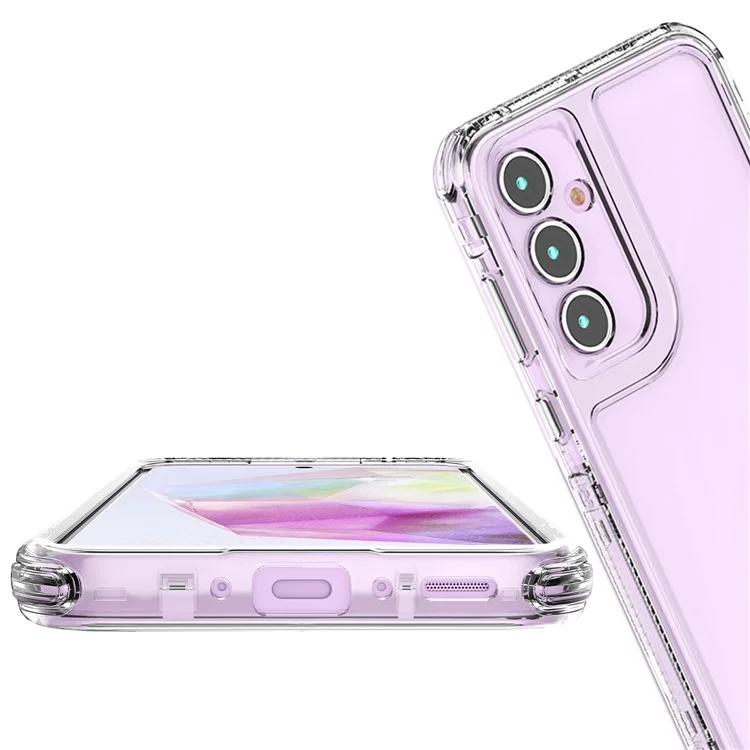 Para Samsung Galaxy A35 5G Case Acrylic+TPU Crystal Clear Phone Cover
