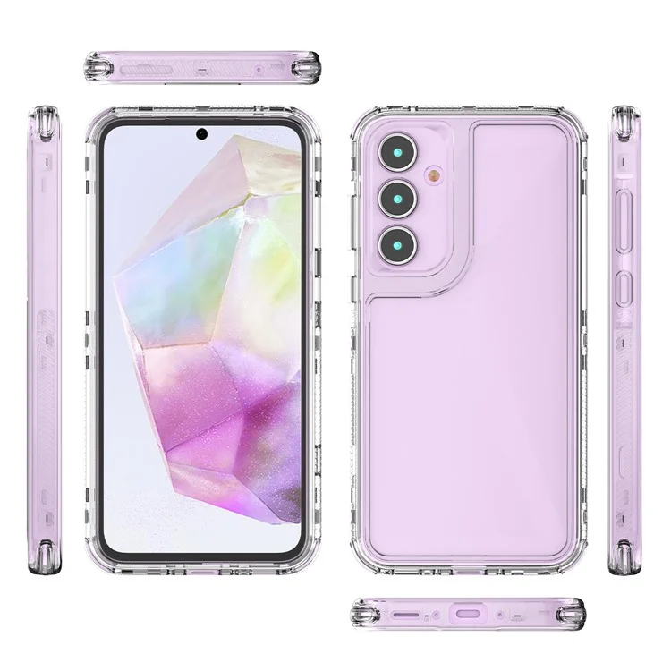 Para Samsung Galaxy A35 5G Case Acrylic+TPU Crystal Clear Phone Cover