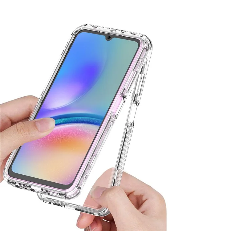Для Samsung Galaxy A05s 4G Clear Case Acrylic+TPU Phone Cover 3-in-1