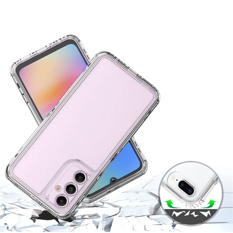 Для Samsung Galaxy A05s 4G Clear Case Acrylic+TPU Phone Cover 3-in-1