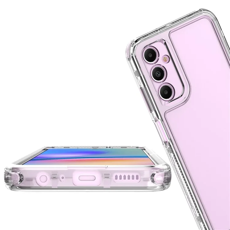 Для Samsung Galaxy A05s 4G Clear Case Acrylic+TPU Phone Cover 3-in-1