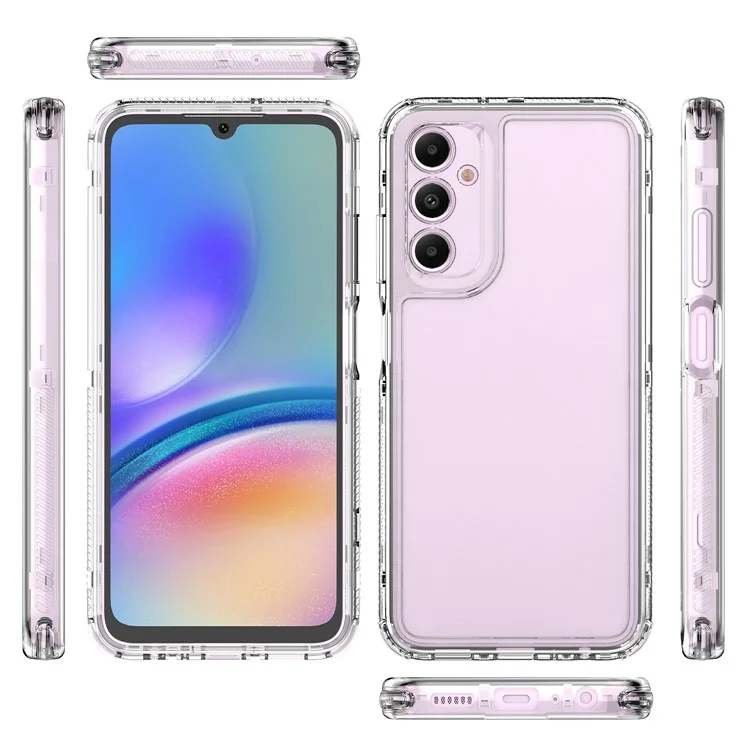 Для Samsung Galaxy A05s 4G Clear Case Acrylic+TPU Phone Cover 3-in-1