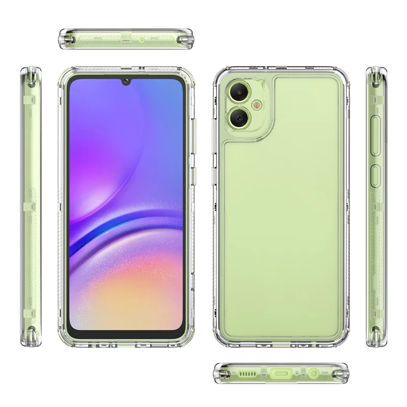 Para Samsung Galaxy A05 4G Capa Acrylic+TPU 3-em-1 Capa de Telefone Transparente